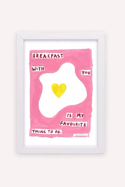 Nephthys Illustrated Breakfast With You Wall Art In Pink