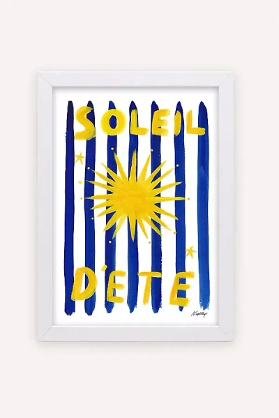 Nephthys Illustrated Soleil D'été Wall Art In Blue
