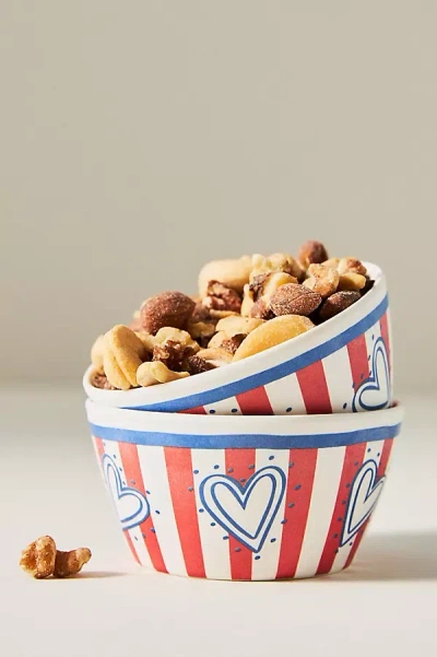Nephthys Illustrated Stars & Stripes Melamine Nut Bowls, Set Of 2