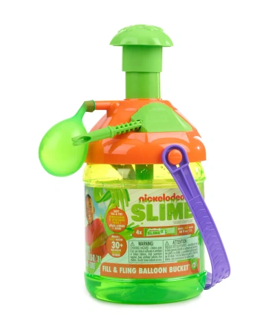 Nerf Kids' Nickelodeon Slime Brand Compound Fill Fling Balloon Bucket In Multicolor