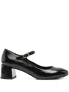 Nero Giardini 50mm Buckle-strap Block-heel Pumps In Black