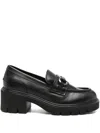 Nero Giardini 50mm Chain-detail Loafers In Black