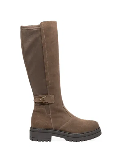 Nero Giardini Buckle-detail Knee-high Boots In Brown