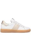 Nero Giardini Leather Sneakers In White