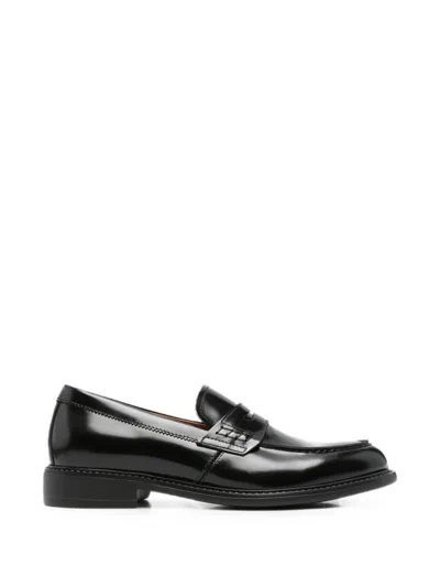 Nero Giardini Diana Polished Leather Loafers In Black
