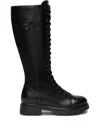 Nero Giardini Lace-up Leather Boots In Black