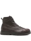 Nero Giardini Lace-up Leather Boots In Brown