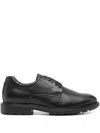 Nero Giardini Lace-up Leather Derby Shoes In Black