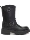 Nero Giardini Leather Ankle Boots In Black