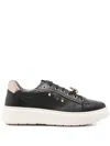 Nero Giardini Leather Lace-up Sneakers In Multi