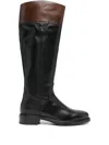 Nero Giardini Leather Logo-detail Boots In Multi