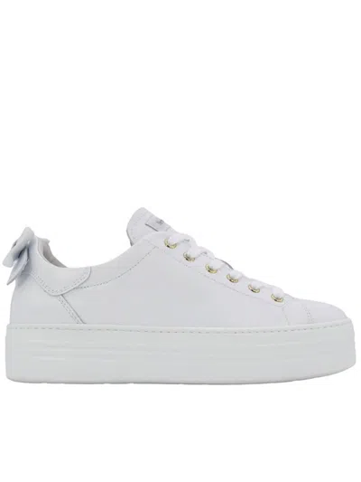 Nero Giardini Leather Sneakers Shoes In White