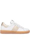 Nero Giardini Leather Sneakers In White
