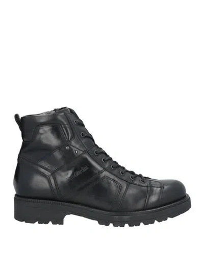 Nero Giardini Man Ankle Boots Black Size 7 Leather In Multi