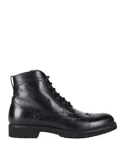 Nero Giardini Man Ankle Boots Black Size 9 Leather
