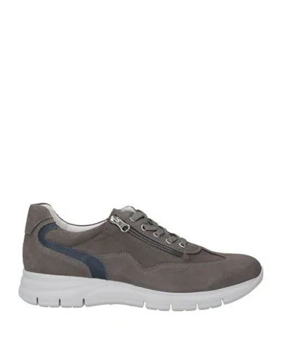 Nero Giardini Man Sneakers Grey Size 13 Leather