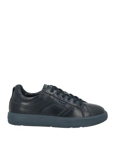 Nero Giardini Man Sneakers Midnight Blue Size 11 Leather