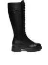 Nero Giardini Lace-up Leather Boots In Black