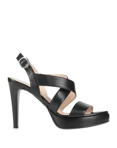 Nero Giardini Premium Collection Woman Sandals Black Size 8 Leather