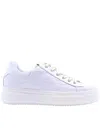 Nero Giardini Leather Sneakers In White
