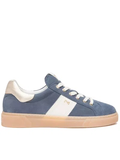 Nero Giardini Suede Lace-up Trainers In Blue