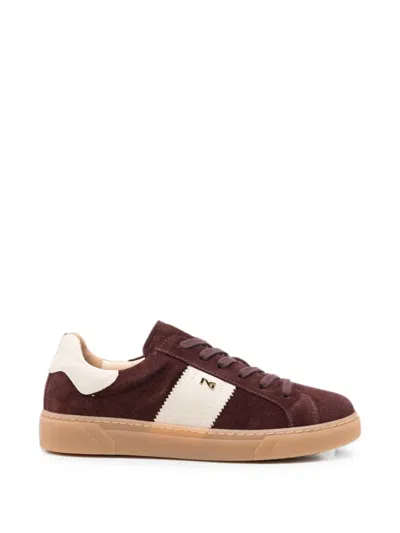 Nero Giardini Suede Contrast-panel Sneakers In Red