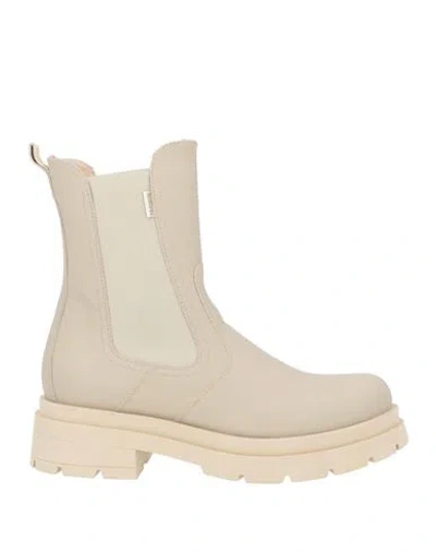 Nero Giardini Woman Ankle Boots Beige Size 9 Leather In Neutral