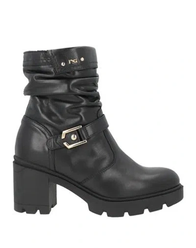 Nero Giardini Woman Ankle Boots Black Size 5 Leather