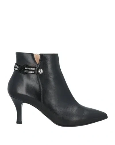 Nero Giardini Woman Ankle Boots Black Size 8 Leather In Multi