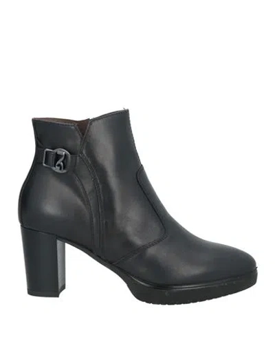 Nero Giardini Woman Ankle Boots Black Size 8 Leather