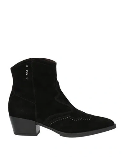 Nero Giardini Woman Ankle Boots Black Size 9 Leather