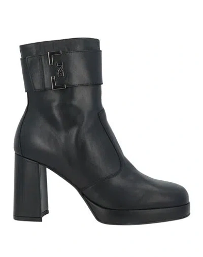 Nero Giardini Woman Ankle Boots Black Size 9 Leather