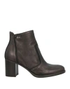 Nero Giardini Woman Ankle Boots Bronze Size 6 Leather In Brown