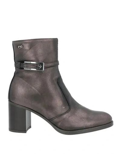 Nero Giardini Woman Ankle Boots Dark Brown Size 9 Leather