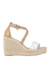 Nero Giardini Woman Espadrilles Beige Size 8 Leather