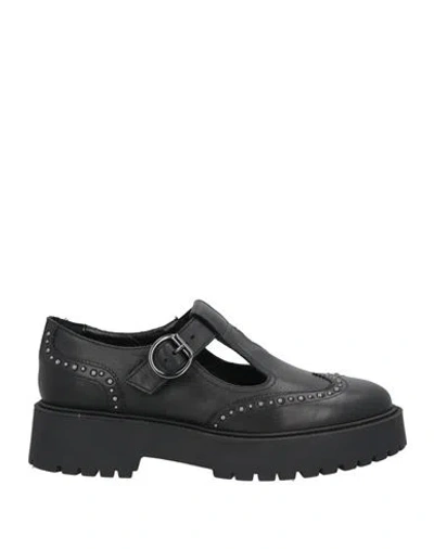 Nero Giardini Woman Loafers Black Size 9 Leather