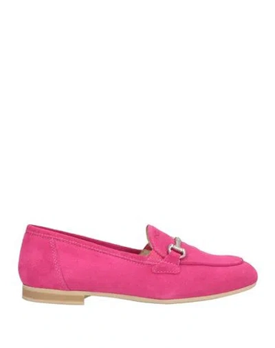 Nero Giardini Woman Loafers Fuchsia Size 6 Leather