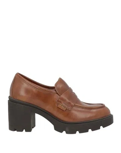 Nero Giardini Woman Loafers Tan Size 9 Leather In Brown