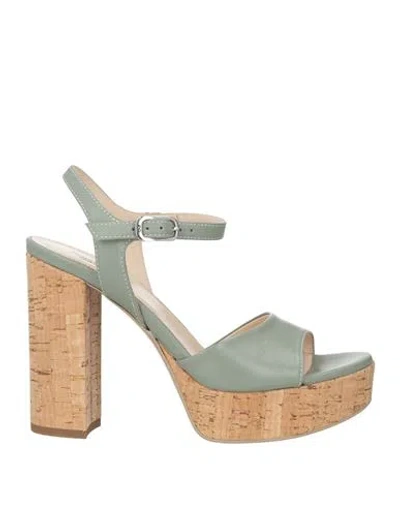 Nero Giardini Woman Mules & Clogs Sage Green Size 9 Leather