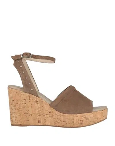 Nero Giardini Woman Mules & Clogs Taupe Size 11 Leather In Brown