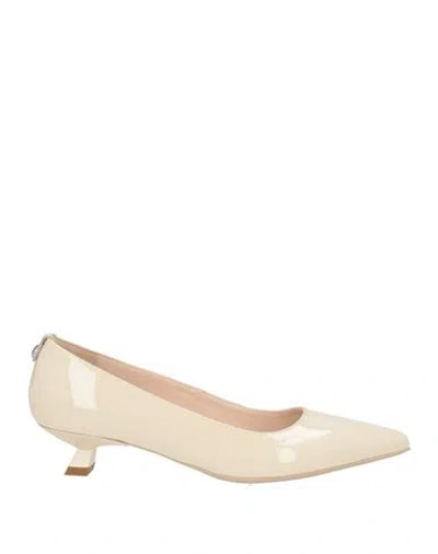 Nero Giardini Woman Pumps Beige Size 7 Leather In Multi