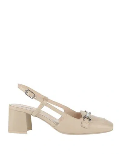 Nero Giardini Woman Pumps Beige Size 7 Leather In Sand