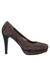 Nero Giardini Woman Pumps Dark Brown Size 8 Soft Leather In Brown