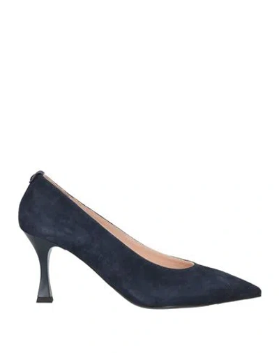 Nero Giardini Woman Pumps Midnight Blue Size 6 Leather