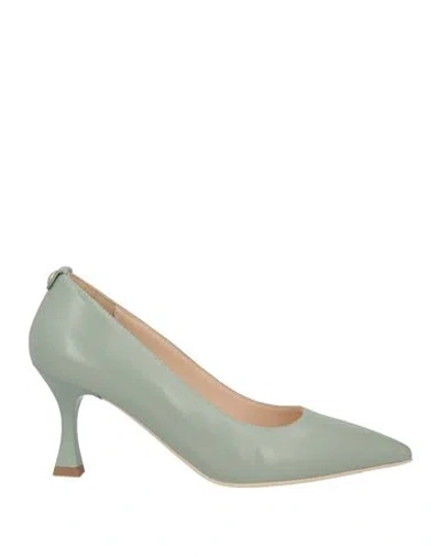 Nero Giardini Woman Pumps Sage Green Size 6 Leather