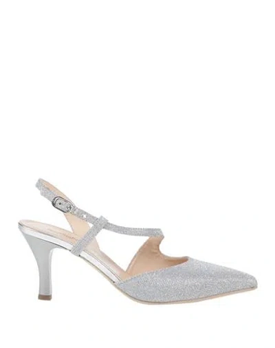 Nero Giardini Woman Pumps Silver Size 7 Textile Fibers In Gray