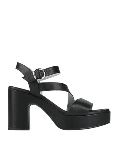 Nero Giardini Woman Sandals Black Size 10 Leather
