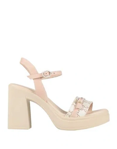 Nero Giardini Woman Sandals Blush Size 6 Leather In Neutral