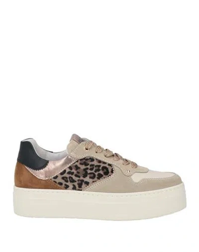 Nero Giardini Woman Sneakers Beige Size 5 Leather