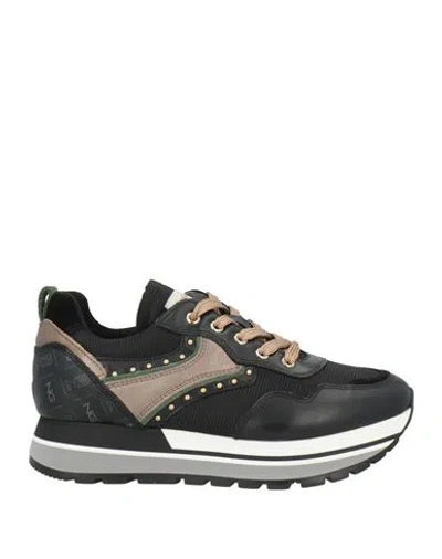 Nero Giardini Woman Sneakers Black Size 6 Leather, Textile Fibers